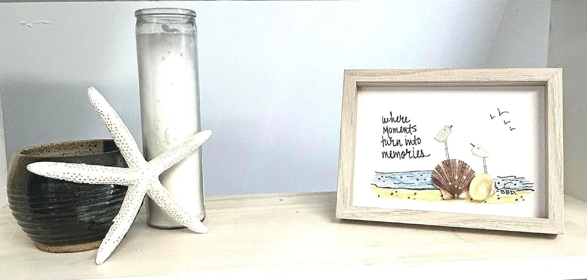 moments to memories 5x7 whitewash one shelf bright
