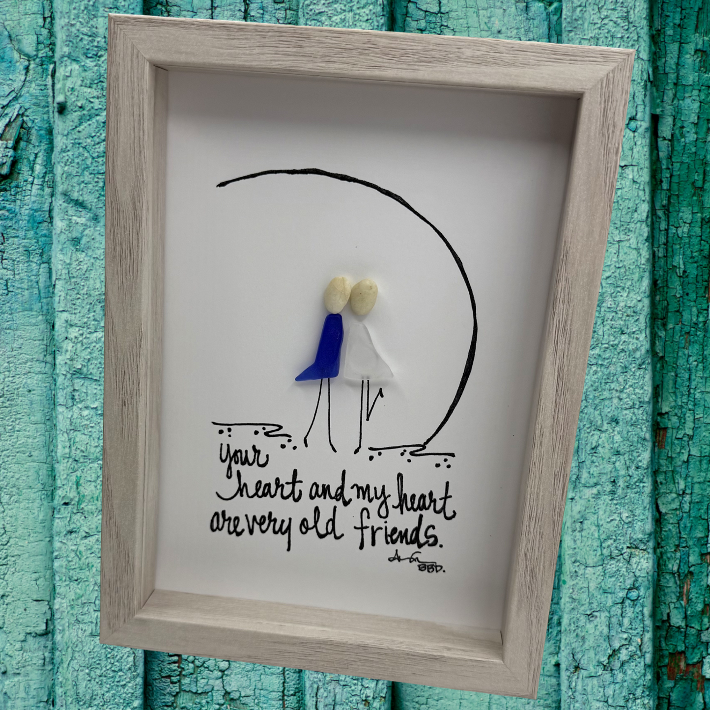 old friends 5x7 whitewash standing 