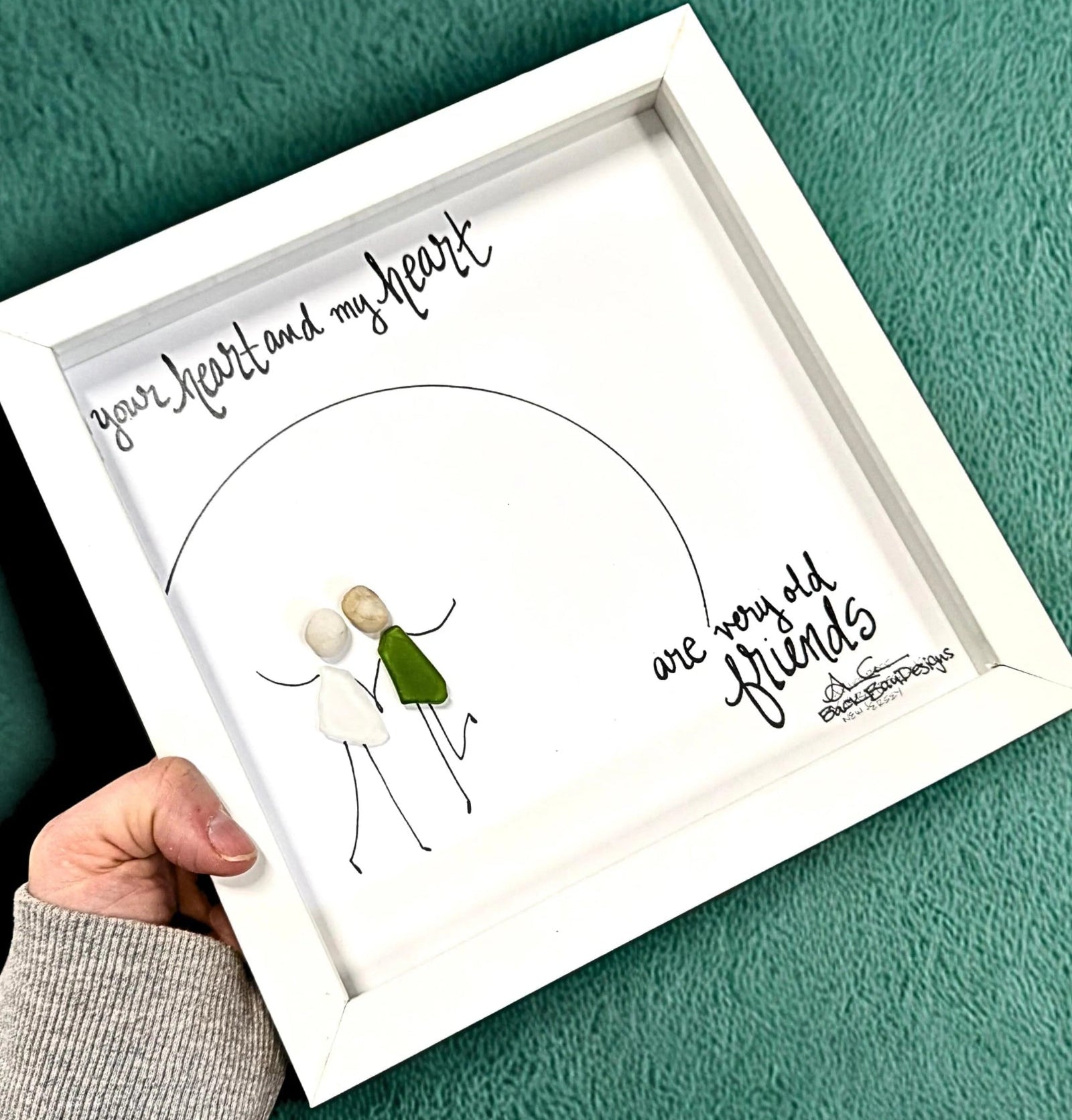 old friends 8 inch sea glass by BBD