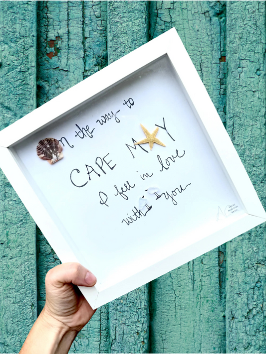 on the way to cape may  8 in sea glass art 