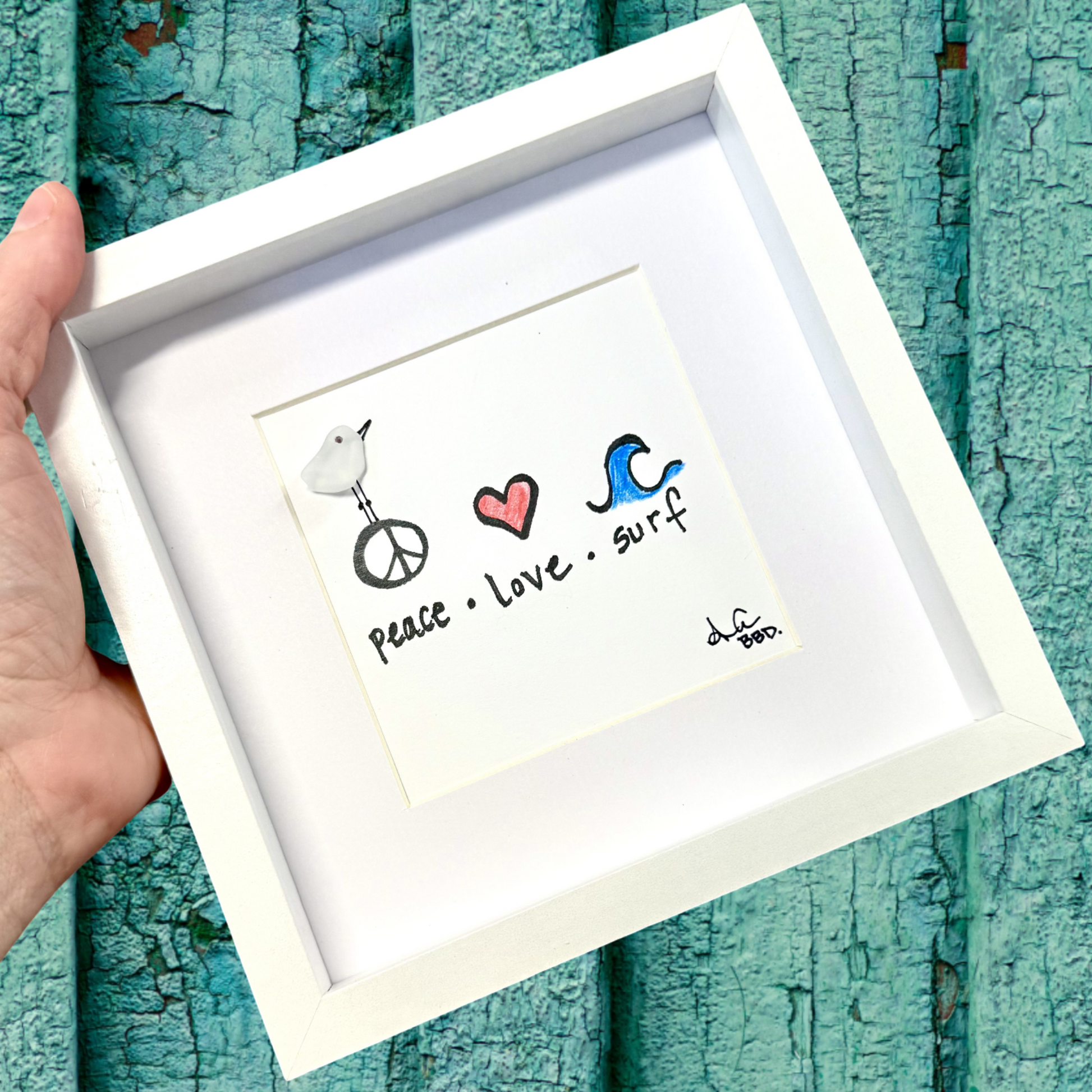peace love surf MINI 6in 
