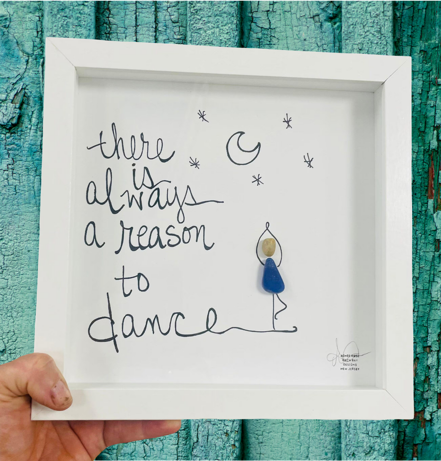 There is Always a Reason to Dance Sea Glass Art - Moon Dancer Original by BBD