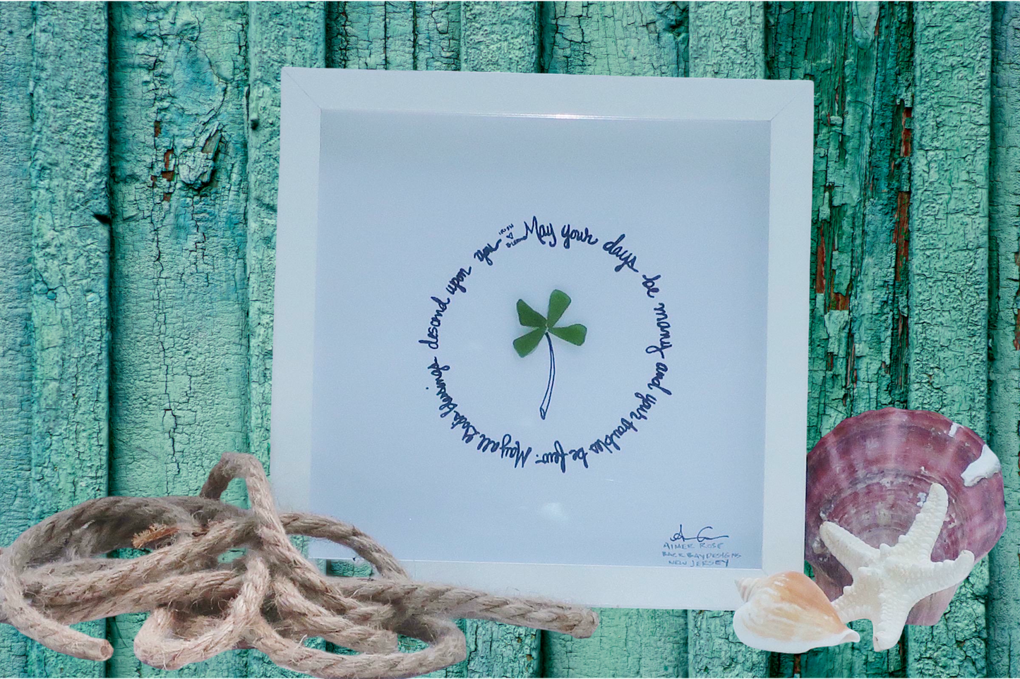 Irish Blessing Sea Glass Art, House Warming, Baby Shower, Wedding Gift by BBD