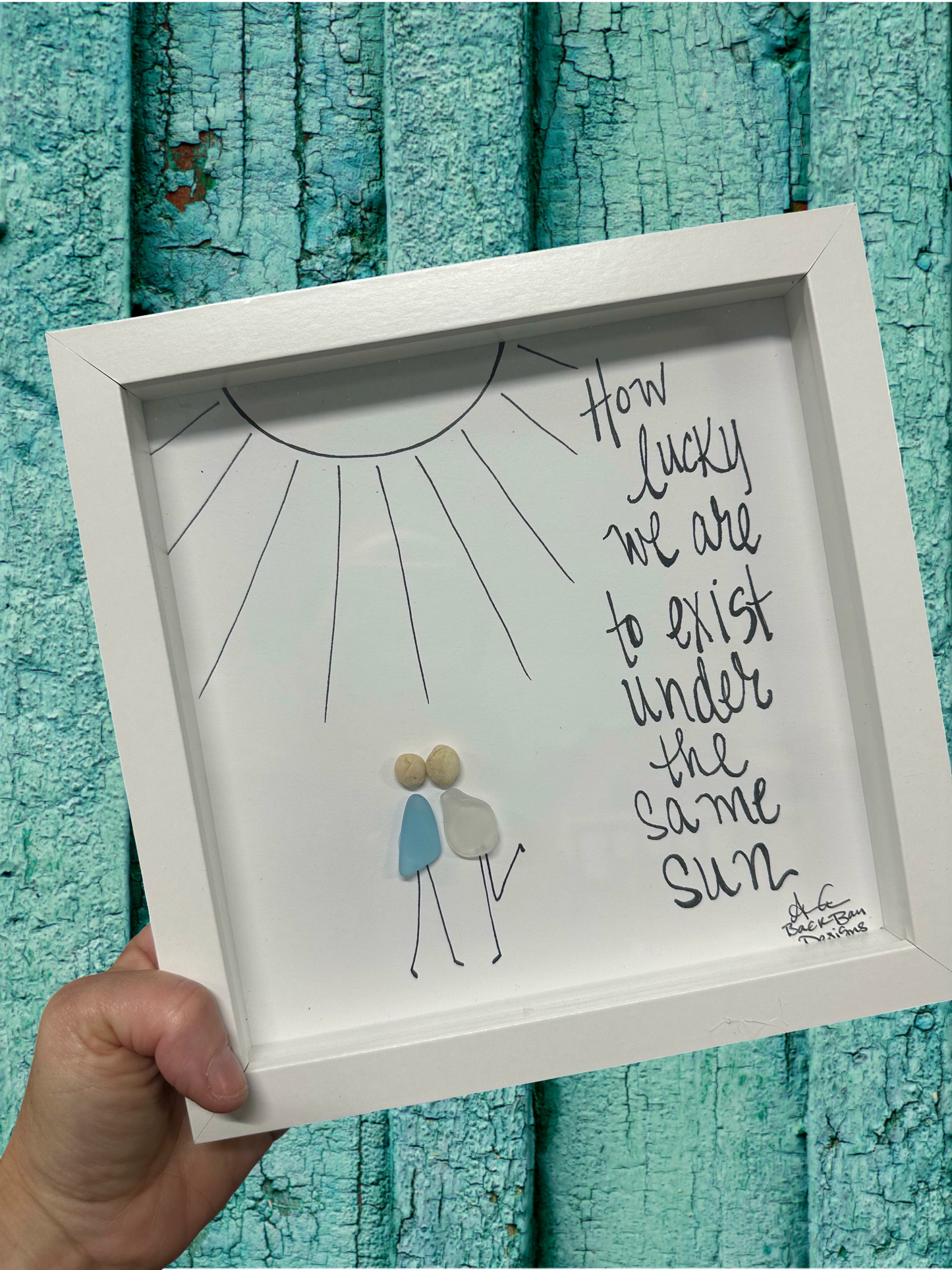 Same Sun - Sea Glass Art, Friends Family Love Birthday Gift, Celestial Decor by BBD