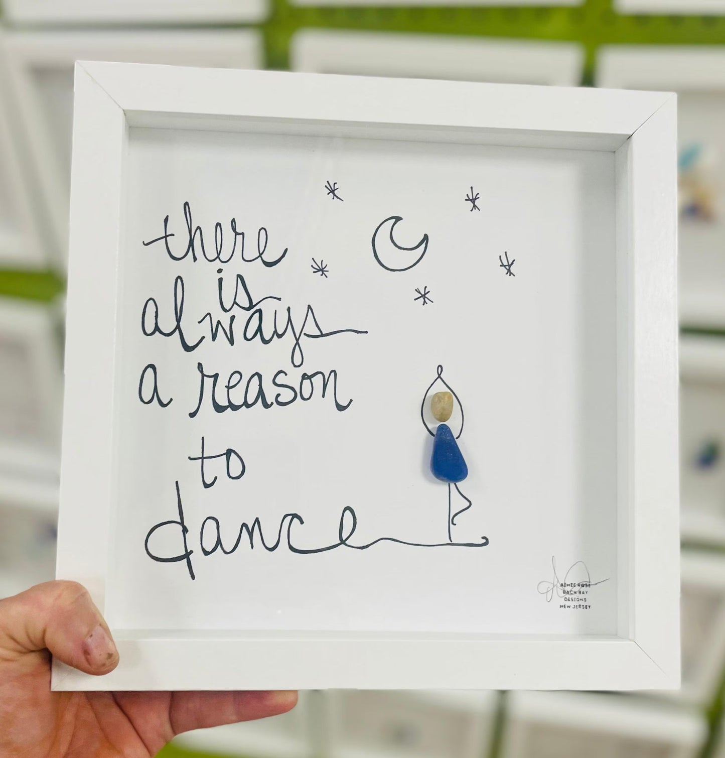 There is Always a Reason to Dance Sea Glass Art - Moon Dancer Original by BBD