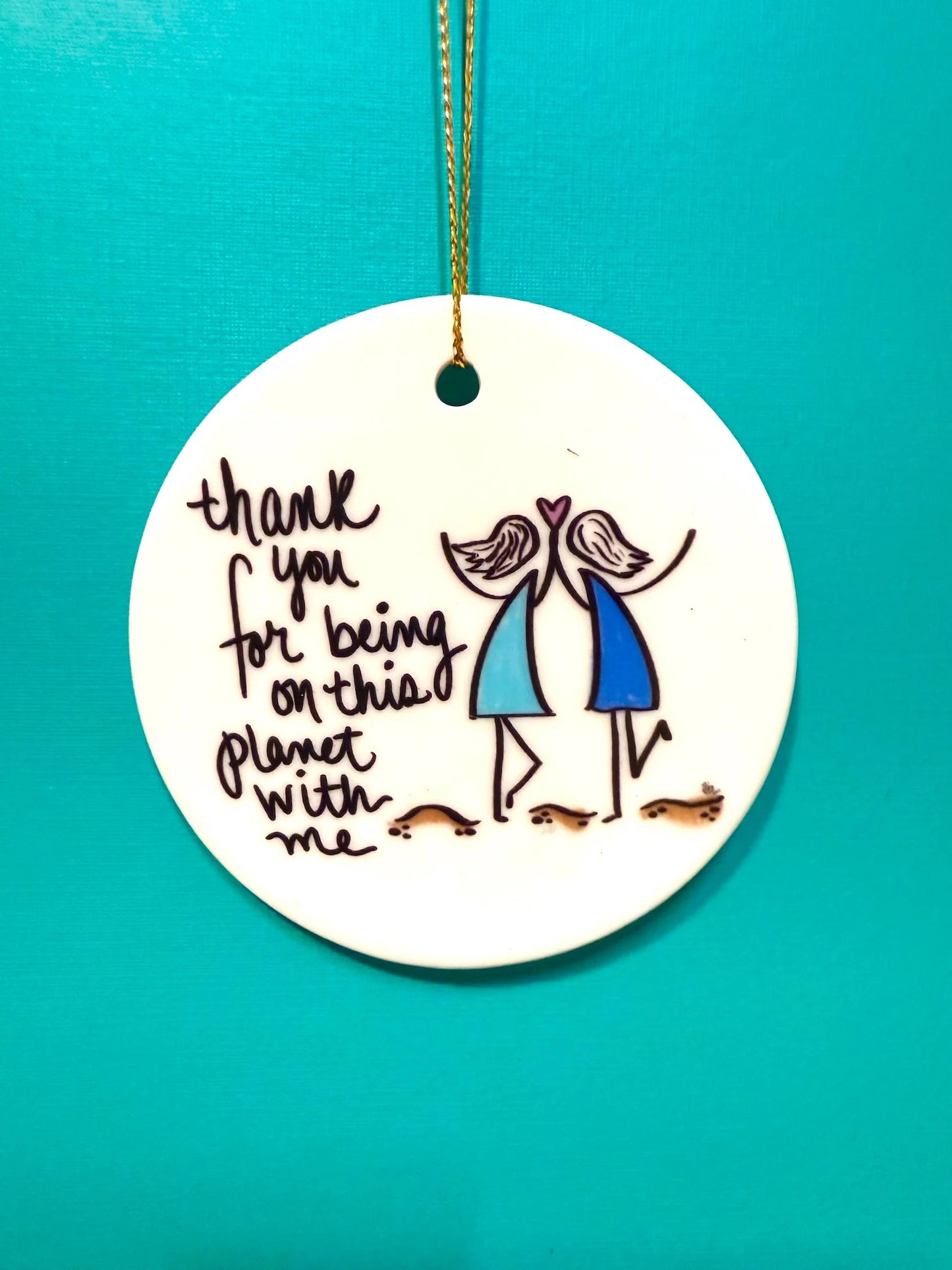 Planet ORNAMENT For Best Friends and Romance and Gratitude