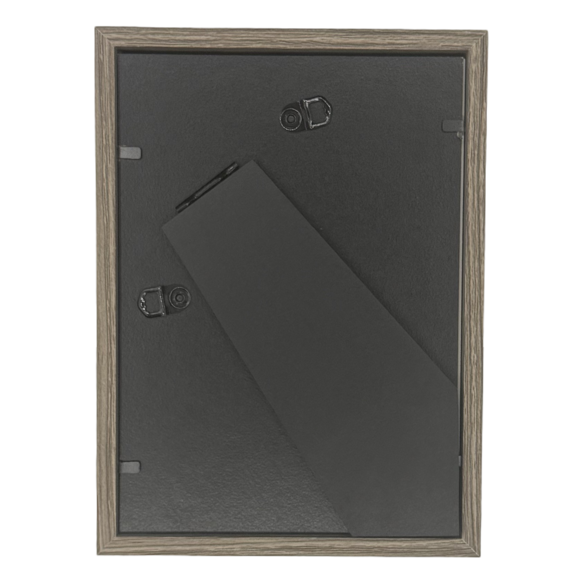 rear 5x7 SLIM Driftwood vertical frame on white background 
