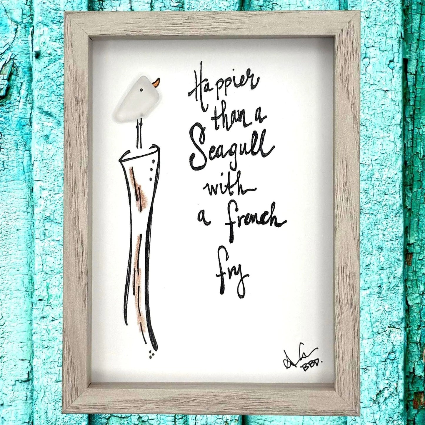 seagull french fry 5x7 whitewash bright close