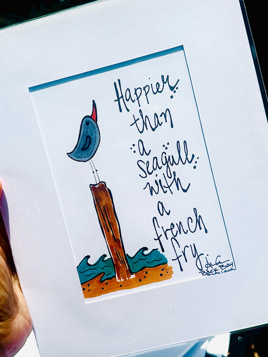 Seagull French Fry Print