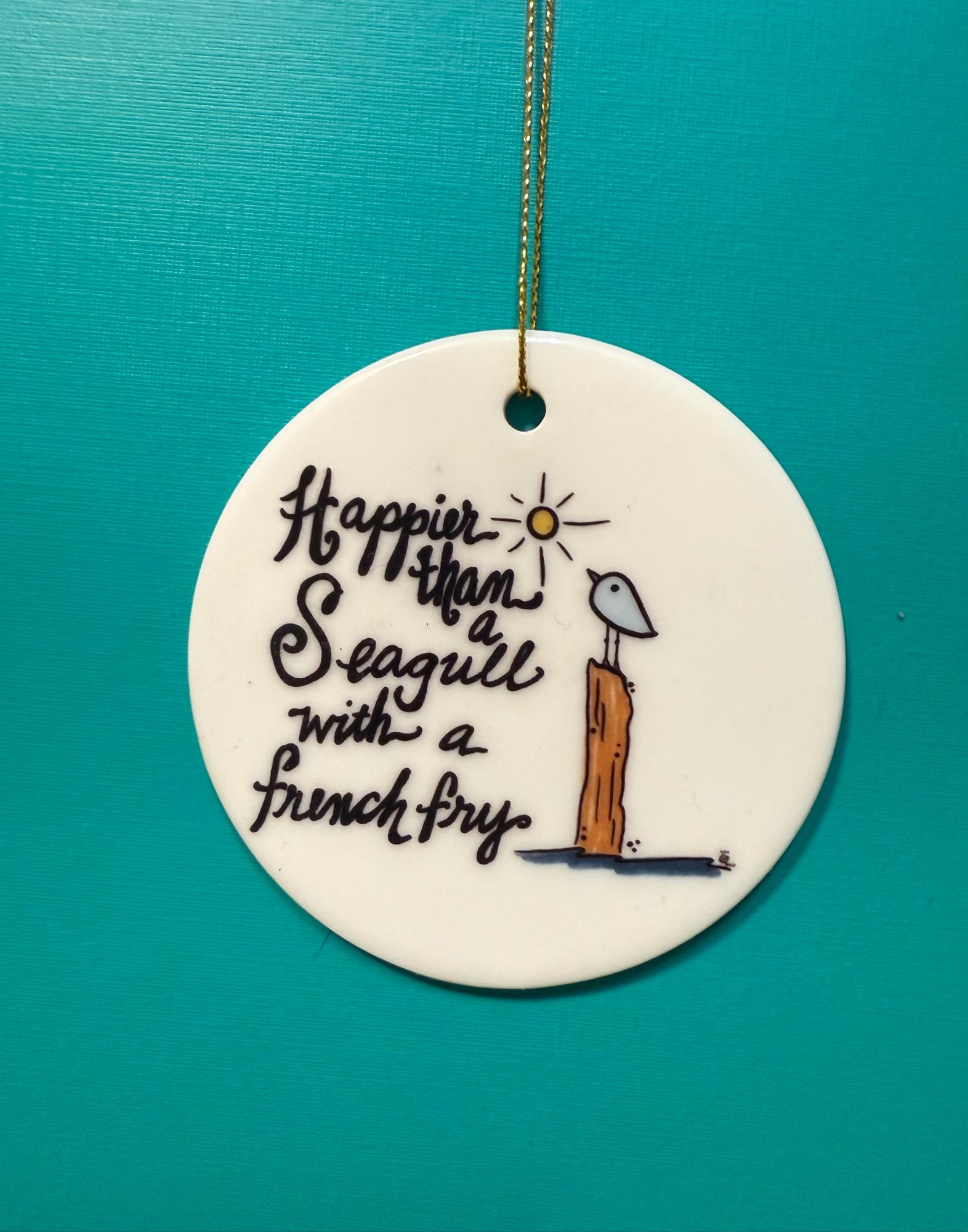 seagull fry 3in ceramic keepsake ornament 