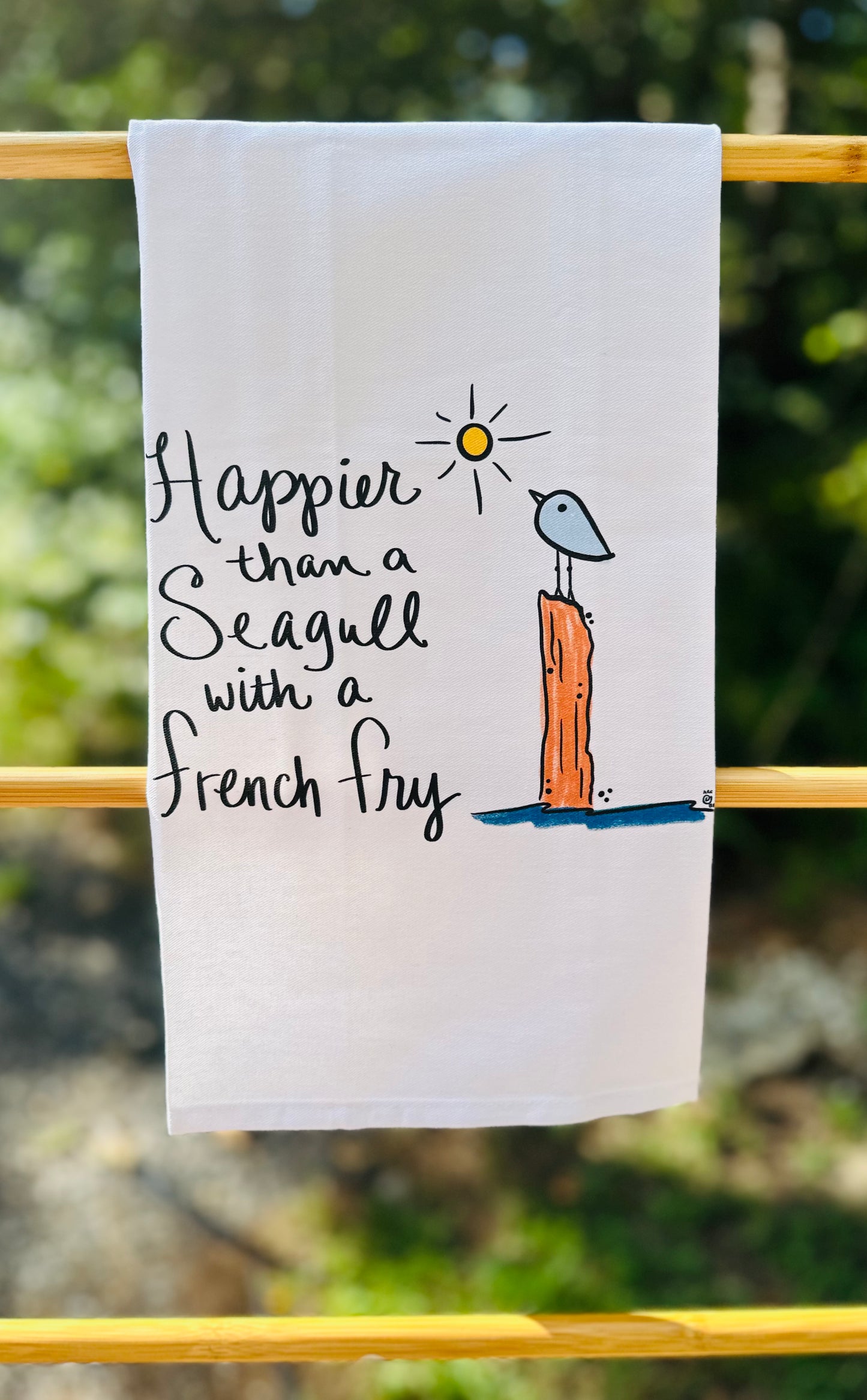 Seagull Fry Tea Towel