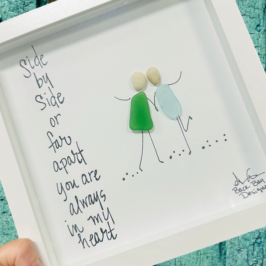 side_by_side_or_far_apart long distance sea glass art 
