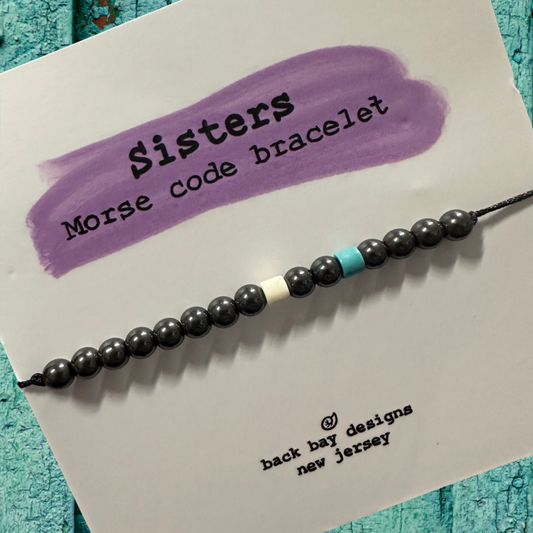 sisters morse code bracelet