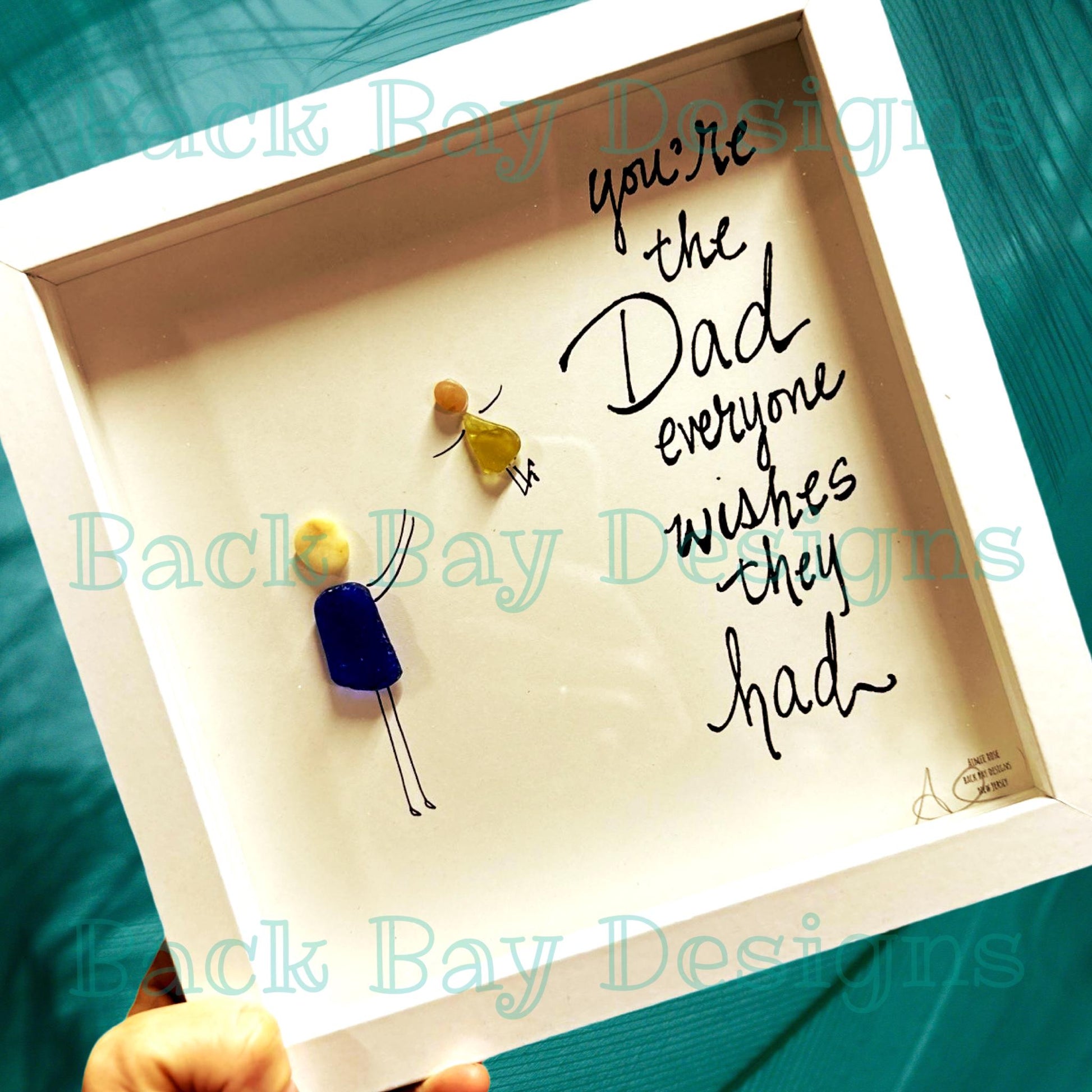 youre the dad 8in sea glass art watermark