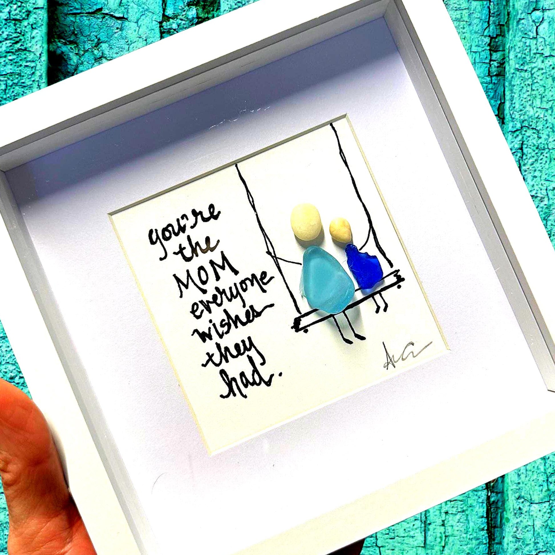 youre_the_mom_mini_6in_MINI sea glass art bright close 