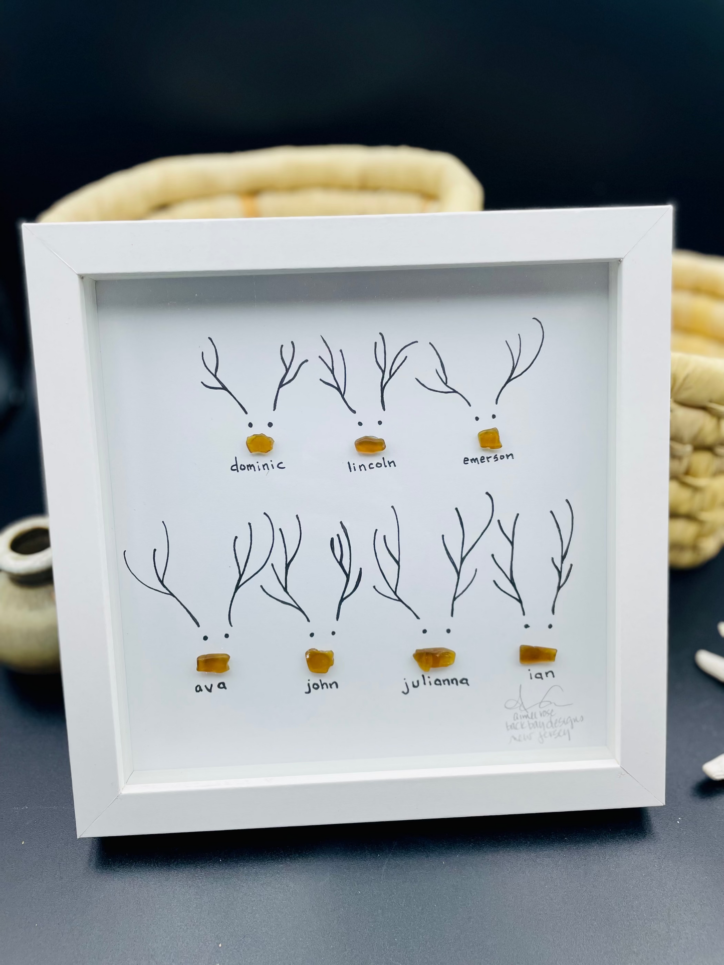 Custom reindeer 7 grandchildren 