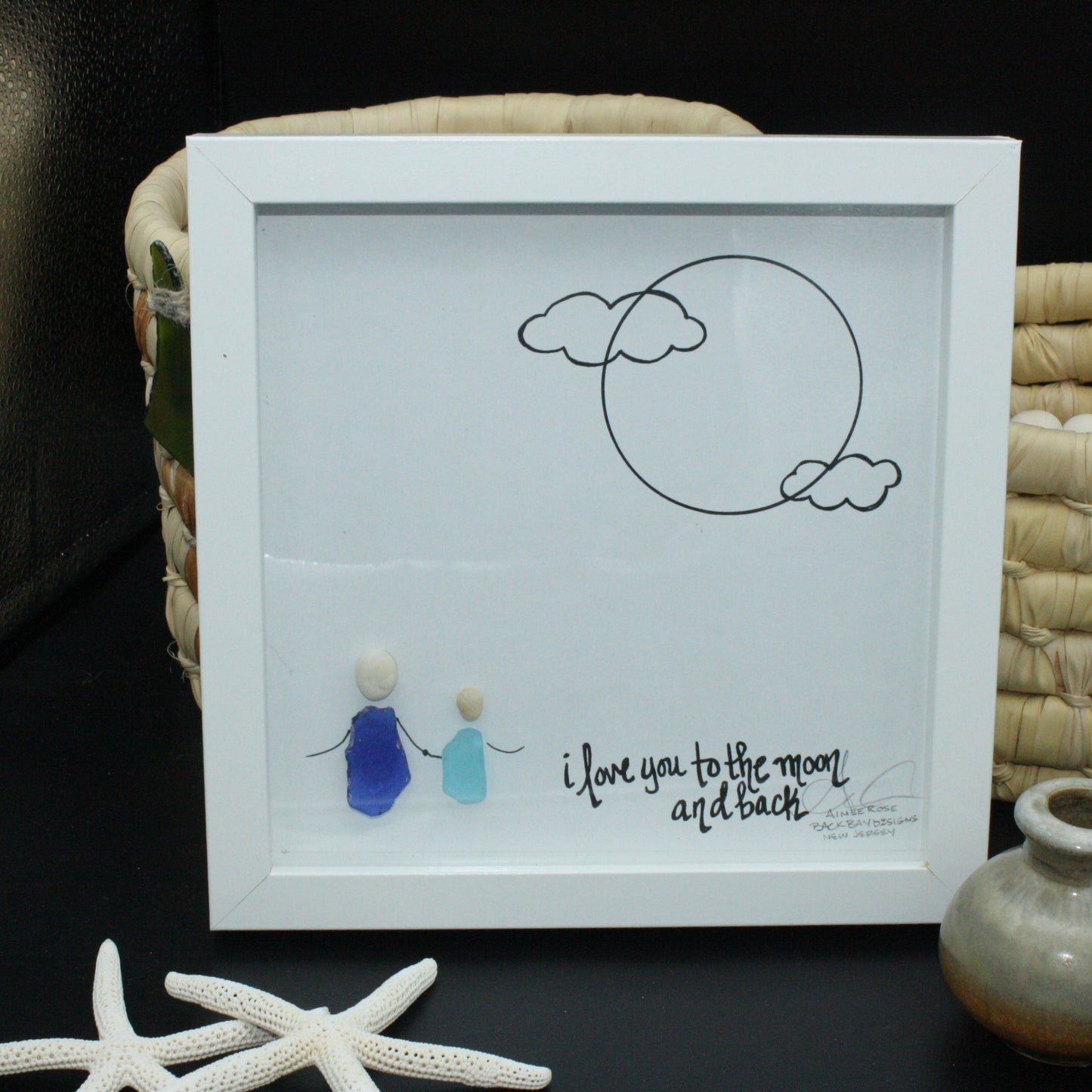 Moon and Back sea glass 
