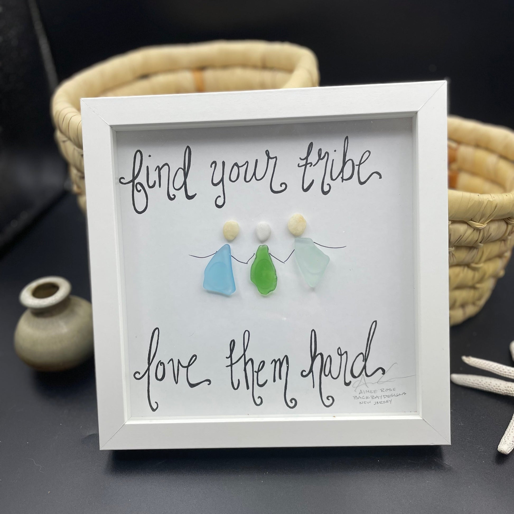 Tribe sea glass art 